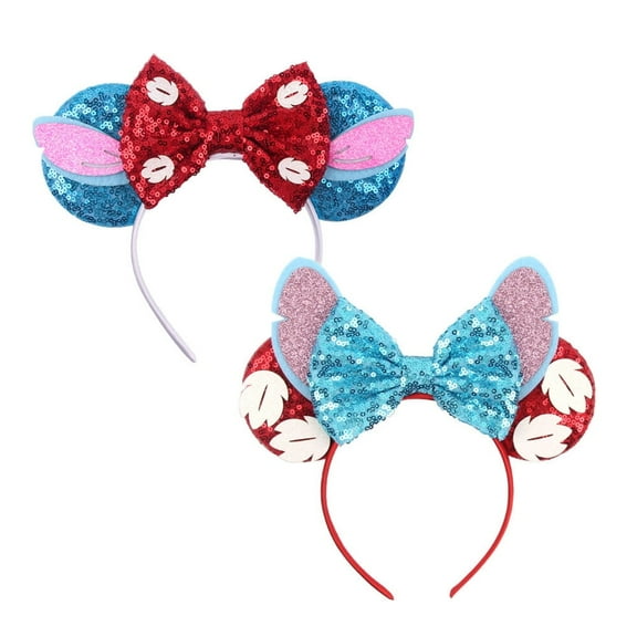 2PCS/Set Leaf Mouse Ears Bow Headbands, Hairband Costume for Girls & Women