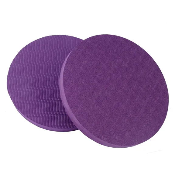 2PCS/Set Portable Small Round Knee Pad Yoga Mats Flat Support Pad Elbow Knee Wrist Protection Non-slip Yoga sport fitness mat