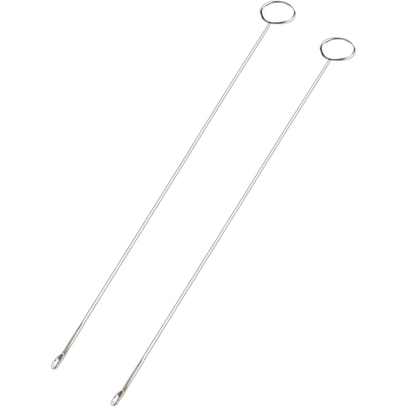 2PCS Sewing Loop Turner Hooks - Long Metal Latch Hook Tool - Drawstring Threader Kit - Fabric Belt Strip Threading Tool for DIY Sewing Knitting Accessories 26.5cm