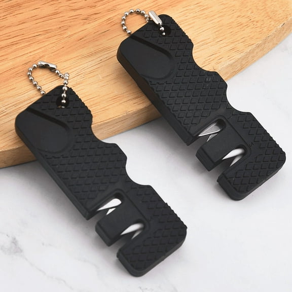2PCS Sharp as a Knife Anywhere: Multifunctional Portable Knife Sharpener Keychain for Camping and Travel