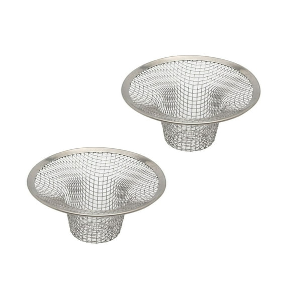 2PCS Shower Drain Hair Catcher - 2.75 Inch Stainless Steel Drain Cover, Bathtub & Sink Strainer, Mesh Filter Basket for Bathroom, Wash Basin, Floor Drain - Heavy Duty Rustproof Design