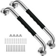 thumbnail image 1 of 2PCS Shower Grab Bar w/ Anti Slip Rubber Grip, Senya 12 Inch Stainless Steel Bath Grab Bar, Bathroom Balance Bar, Wall Mount Safety Handrail Support, Handicap Injury Elderly Senior Assist Handle, 1 of 9
