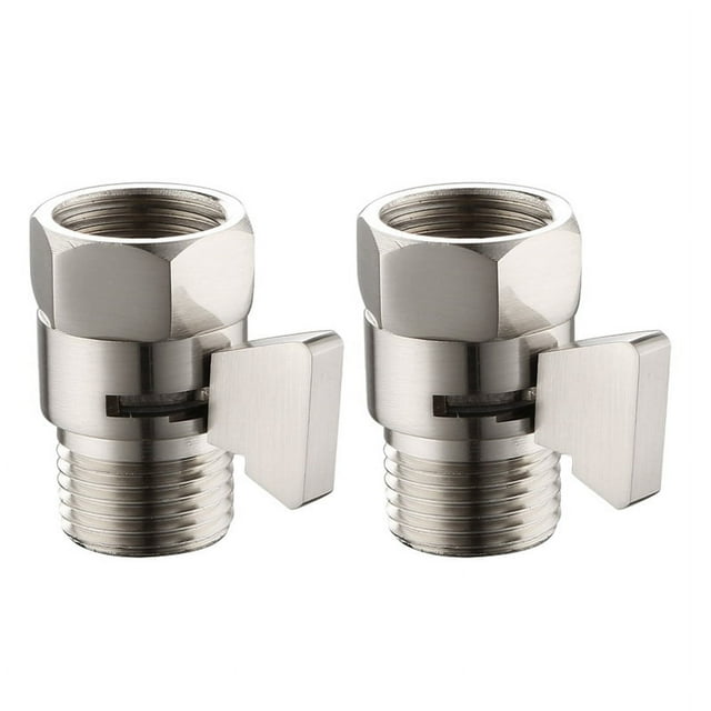 2PCS Shower Flow Control Valve, StraightWay Valve 4 Points G1/2 Switch