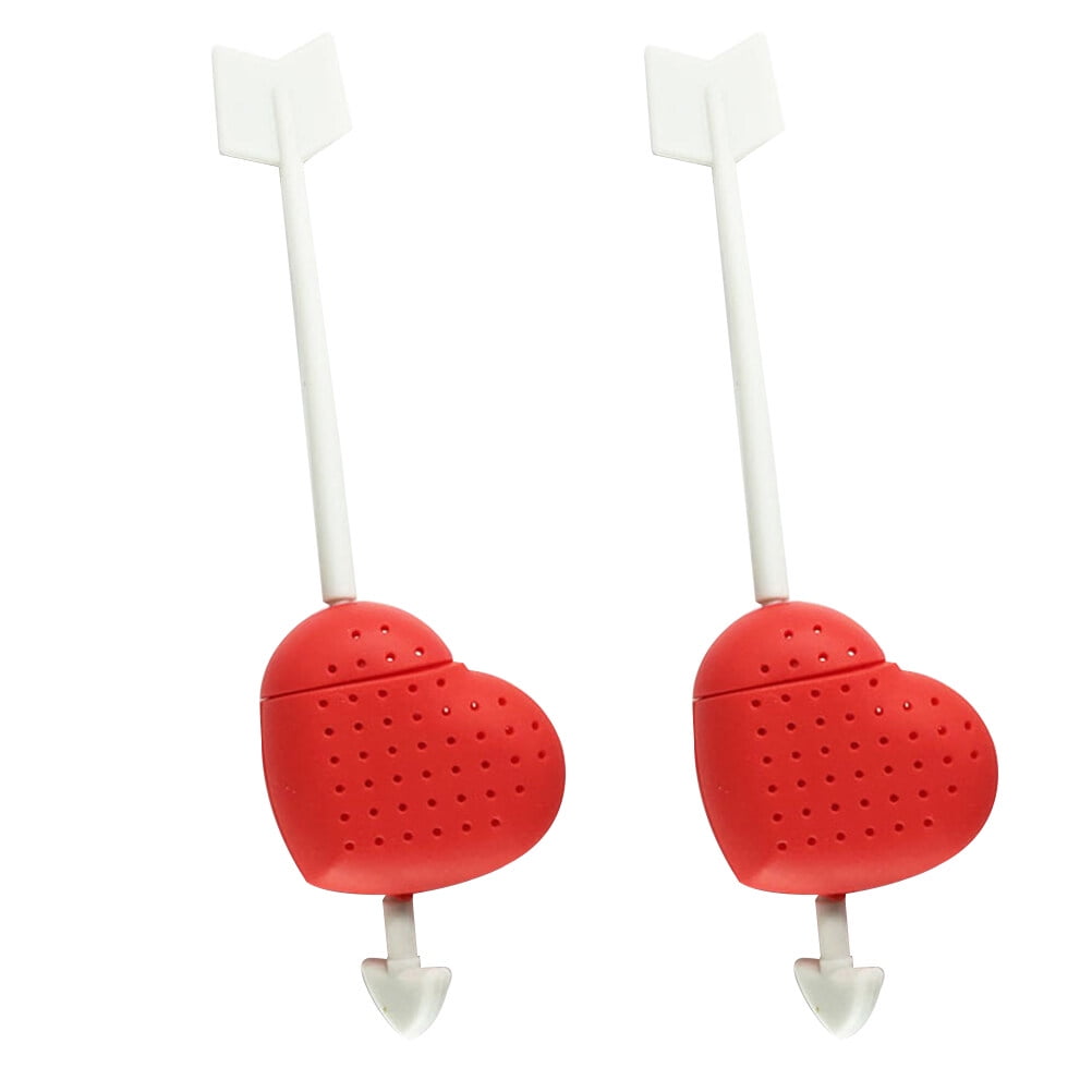 2PCS Silicone Arrow Love Heart Loose Leaf Tea Diffuser Filter Infuser