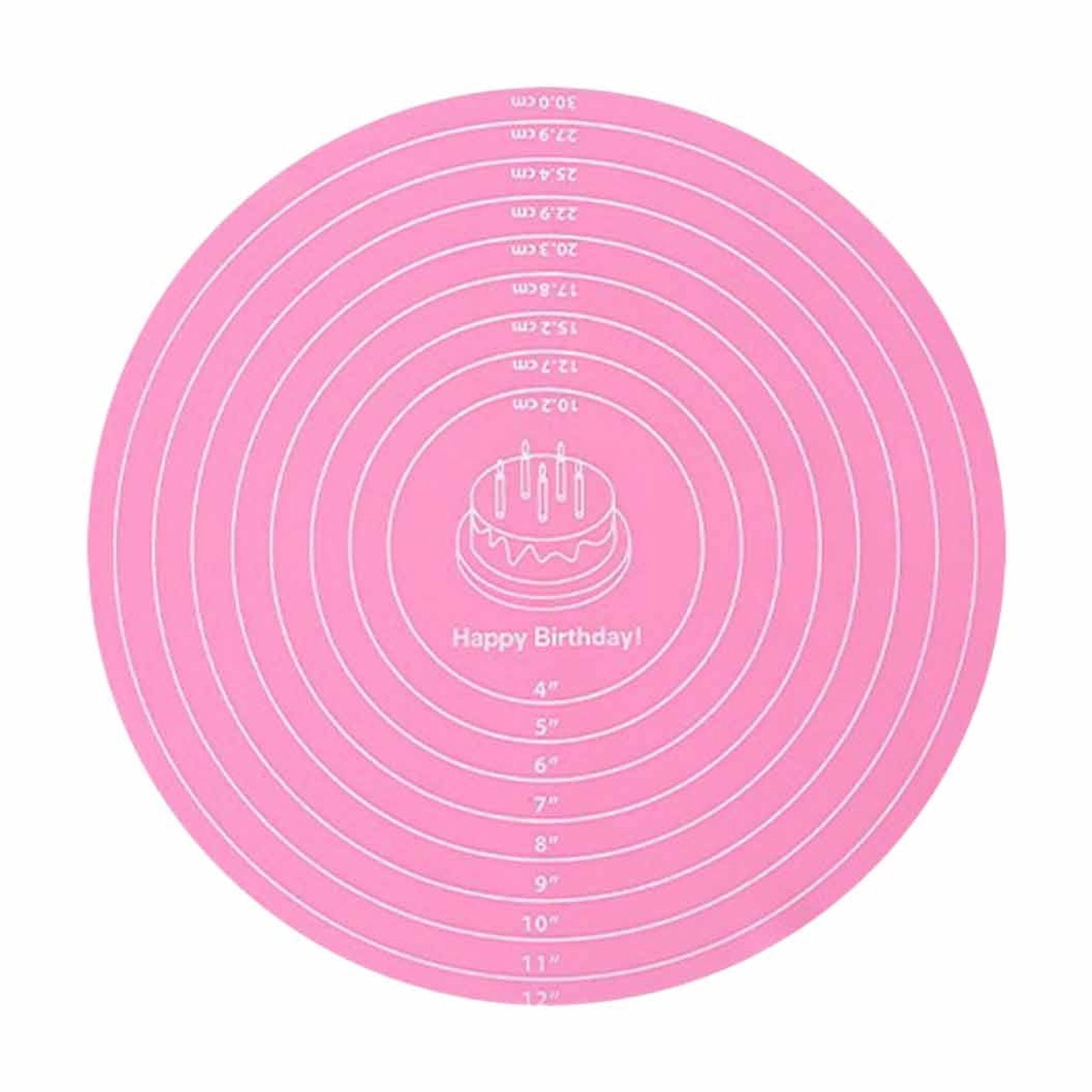 2PCS Silicone Cake Mat, 12 Inch Round Silicone Mat, Cake Mat with ...