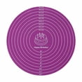 thumbnail image 1 of 2PCS Silicone Cake Mat, 12 Inch Round Silicone Mat, Cake Mat with Measurements, Cake Turntable Mat, Reusable Cookie Mat for Rolling Dough, Non-Stick Heat Resistant, Pastry Baking Pad(Purple), 1 of 4