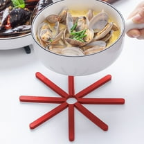 2PCS Silicone Coasters Table Insulated Cup Mats Nonslip Folding Trivet Set Heat Insulation Pad Kitchen Trivets for Hot Dishes