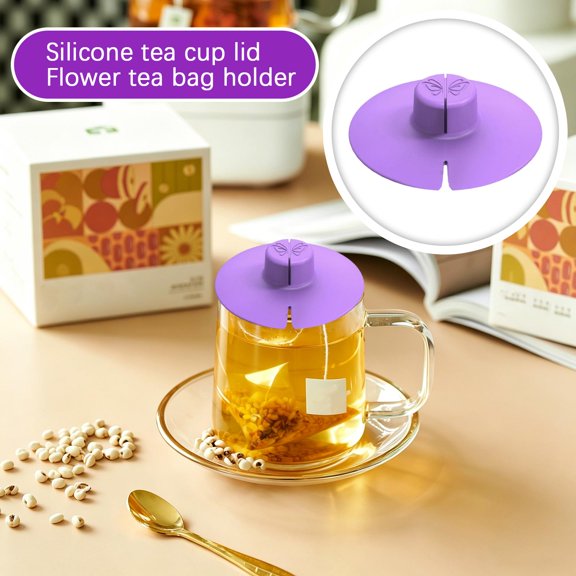 2PCS Silicone Cup Lid Mug Cover Heat Flexible Reusable Quality Kitchen Accessory for Tea Coffee Drinkware Green