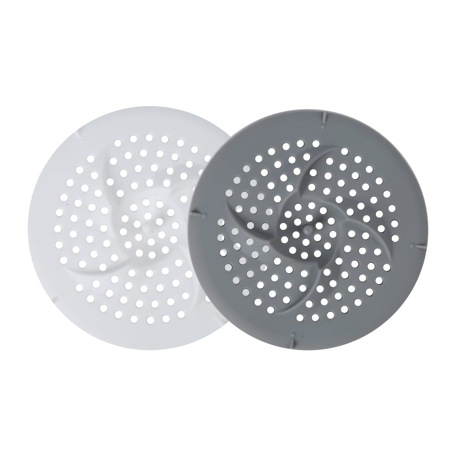 2PCS Silicone Drain Hair Catchers, Bathtub Drain Cover with Suction Cup ...