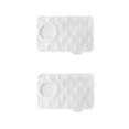 thumbnail image 1 of 2PCS Silicone Faucet Mat , Sink Splash Guard, Silicone Faucet Handle Drip Catcher Tray, Sponge Holder Sink Protector for Kitchen Bathroom Farmhouse &Sink Accessories (White,8.3" x 5.7"), 1 of 8