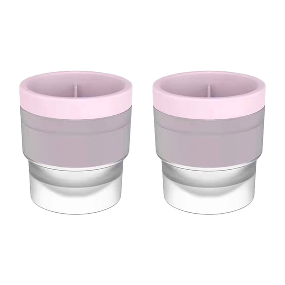 2PCS Silicone Ice Sphere Maker Tray, 7.7X7.2cm Large Round Ice Ball Mold for Cocktails, Easy Release & Dishwasher Safe (Size/Colour as Pictured)