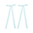 thumbnail image 1 of 2PCS Silky Satin Hair Bows Hair Clip Ribbon Accessories Ponytail Holder Hair Bow for Women Girls Teens (Light Blue), 1 of 4