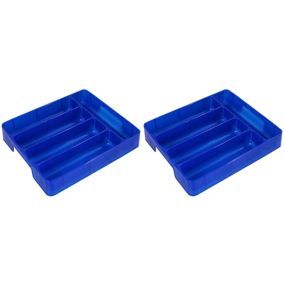 2PCS Silverware Tray Cutlery Tray, Large 5 Compartment Drawer Organizer, Keeps Forks and Spoons, Utensils Organizer for Kitchen Drawer Fork and Spoon Holder