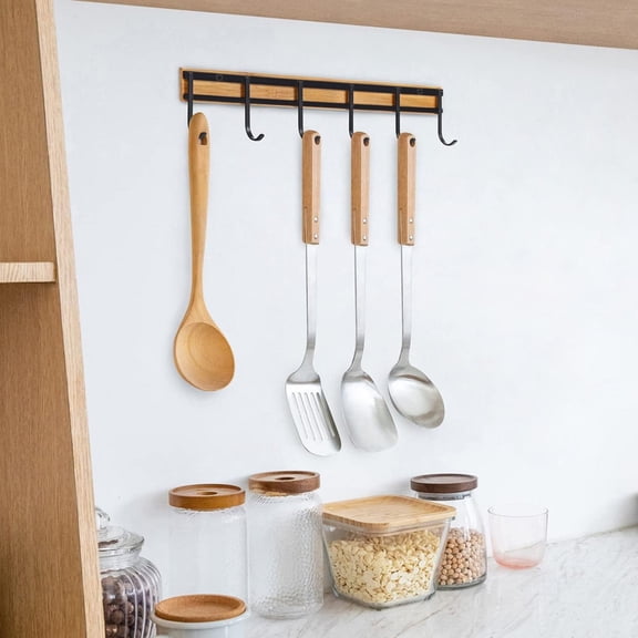 2PCS Simple Kitchen Hook Rack Wall Mounted Space Saving Storage Hook for Kitchen Bathroom Bedroom