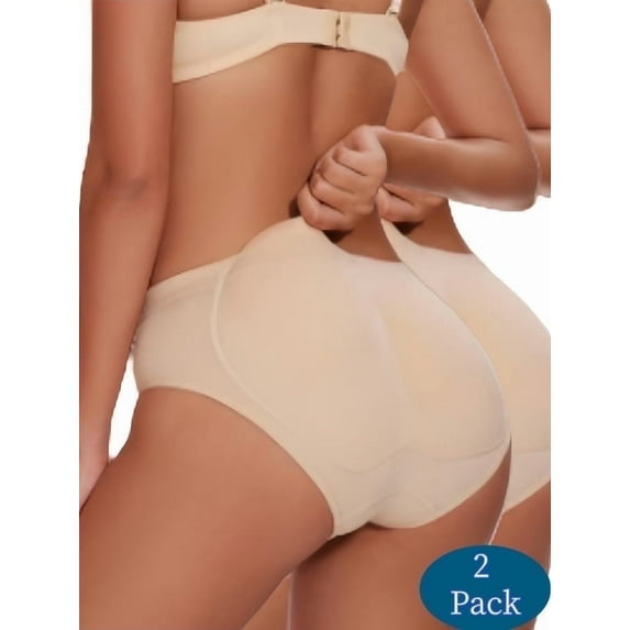 2PCS Skin Butt Pads Panties for Women With Hip Pad Butt Lifter Panties Hip Enhancer Panty M