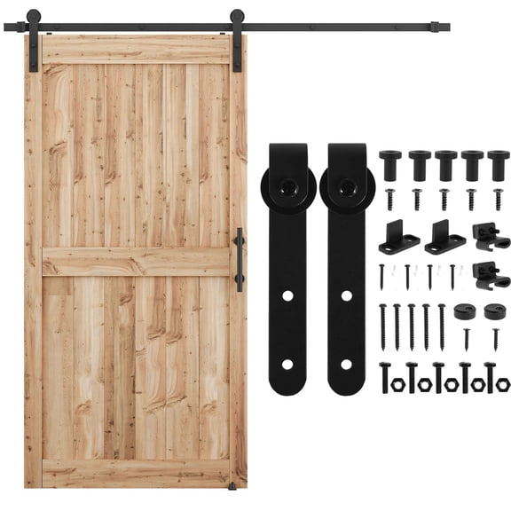 2PCS Sliding Barn Door Hardware Kit Smoothly And Quietly Mini Barn Door Track For 4/5"to 1-1/8"Wide Door Panel J Shape Hanger ,Easy to Install