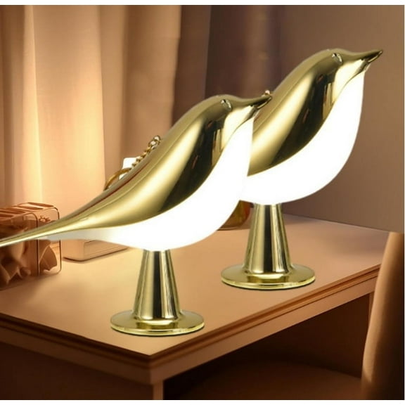2PCS Small Bird Lamp, Dimmable and Cordless Bird Night Light, USB Rechargeable Touch Sensor Control Table and Desk Lamp with Aroma Diffuser Function for Bedroom