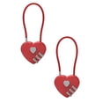 thumbnail image 1 of 2PCS Small Combination Lock,3 Digit Heart-Shaped Combination Locks,Waterproof Locker Locks,Secure Outdoor Padlock For Luggage,Suitcase,Gym Locker,Cabinets,Storage Box,Fence & Gate(3.54x1.57")(Red*2), 1 of 9