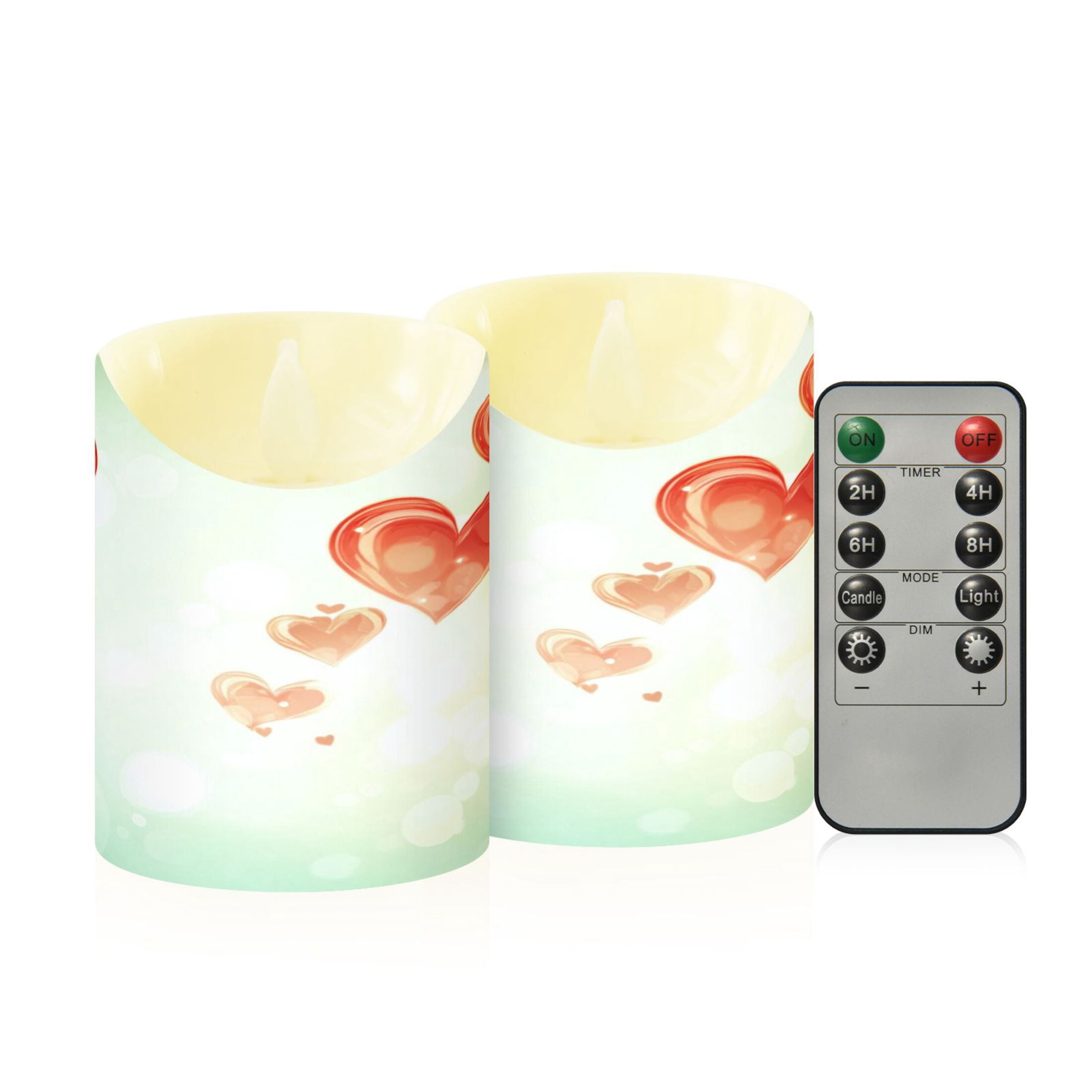 2PCS Small Flameless Candles Lamp Flameless Candles Slanted Candle Lamp ...