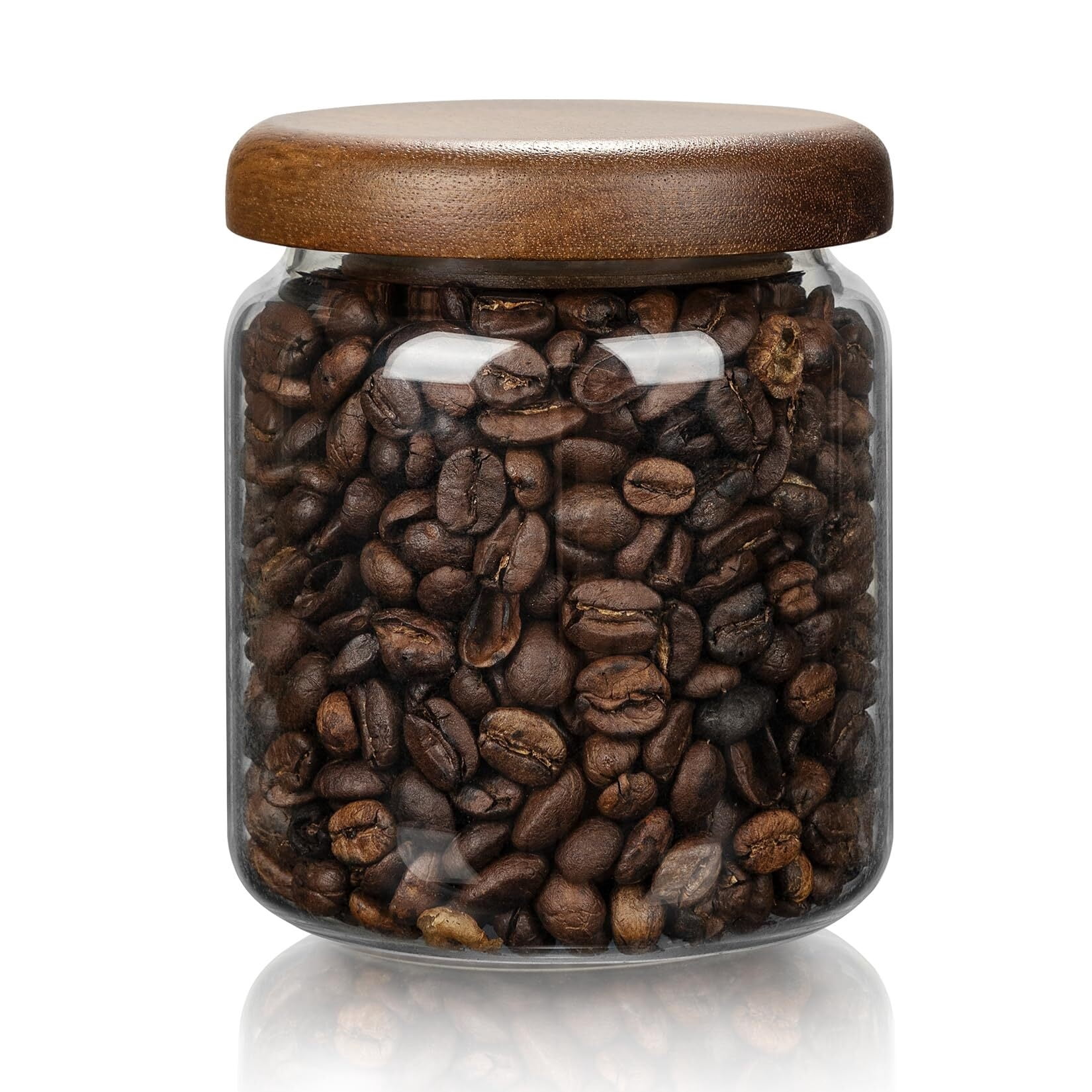 2PCS Small Glass Storage Jars with Airtight Lids, 17 fl oz (500ml ...