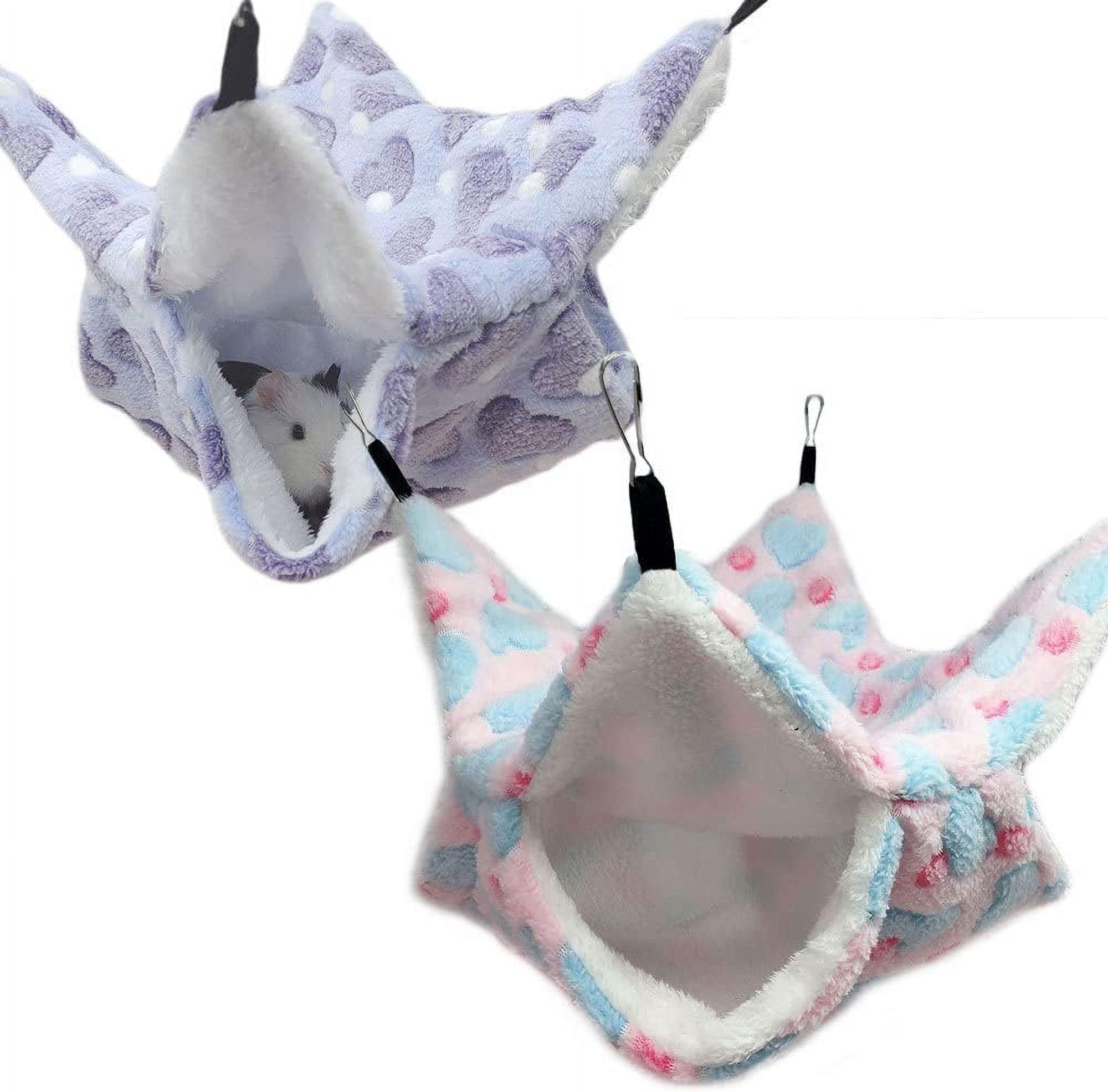 2PCS Small Pet Cage Hammock, Bunkbed Sugar Glider Hammock, Guinea Pig