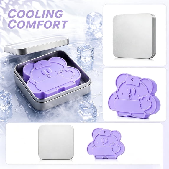 2PCS Small Pet Cooling Box Set,Metal Cooling House with Reusable Ice Pad for Hamsters,Guinea Pigs,Chinchillas,Rabbits and Other Small Animals