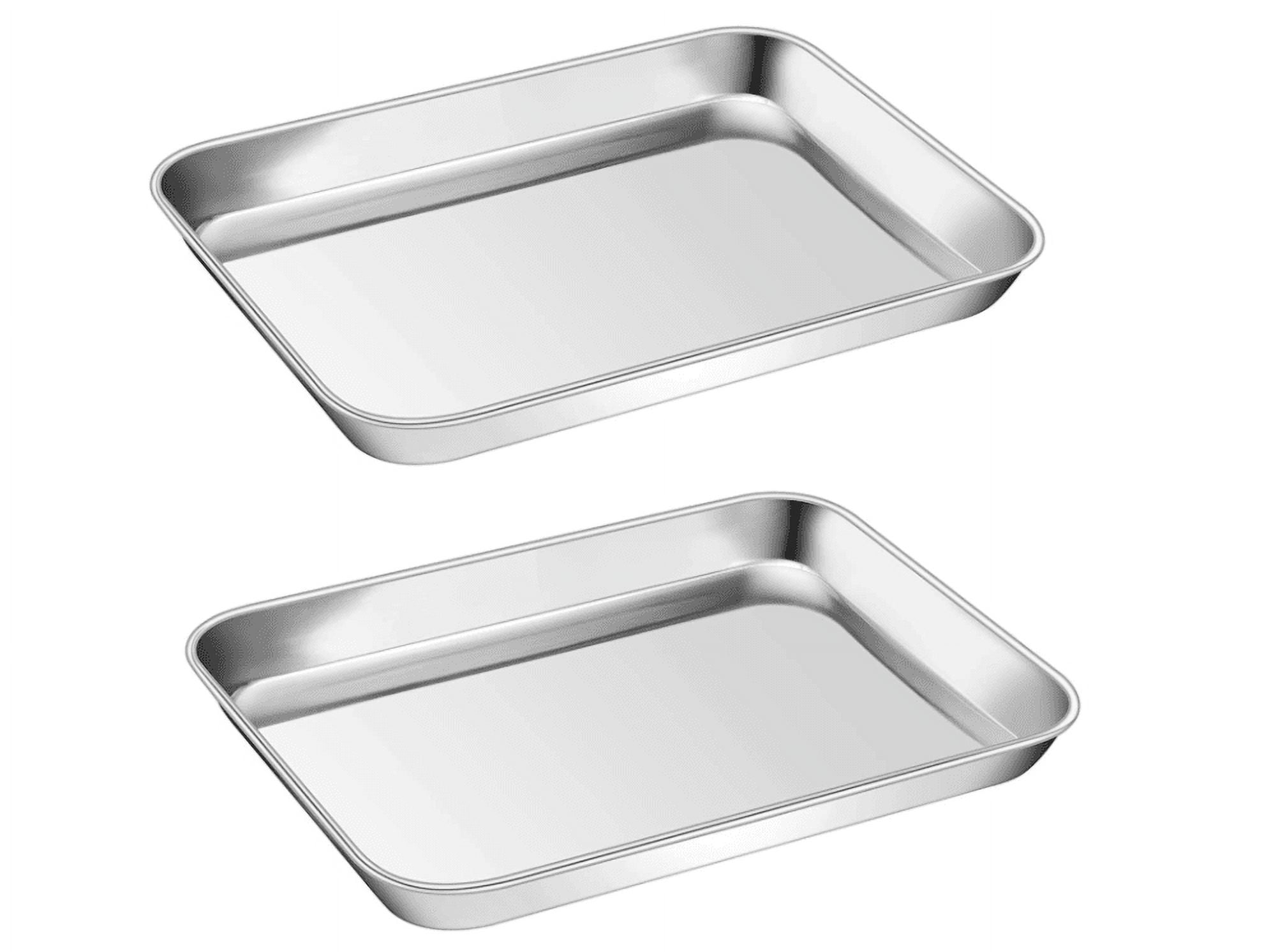 Generic Small Baking Sheet Pan 2-Pack Ultra Cuisine â€“ Mini Size for  Toaster Oven, Set is Rimmed Aluminum