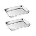 2PCS Small Stainless Steel Baking Sheets,Mini Cookie Sheets,Toaster
