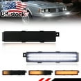 thumbnail image 1 of 2PCS Smoked Lens Front Bumper Parking Light Side Marker Light Turn Signal Light Turn Warning Light DRL Daytime Running Light with Dynamic Amber/White LED For 11982-1996 Oldsmobile Cutlass Ciera, 1 of 8