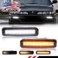 thumbnail image 1 of 2PCS Smoked Lens Front Bumper Parking Light Turn Signal Light Turn Warning Light DRL Light Daytime Running Light With Amber/White LED For 1990 1991 Acura Integra, 1 of 8