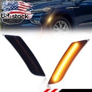 2PCS Smoked Lens Front Corner Light Fender Light Side Marker Light Turn Signal Light Turn Warning Light Reflector Light With Amber LED For 2022 2023 2024 Buick Enclave 2022 2023 Chevrolet Traverse