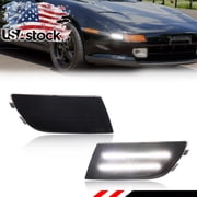 2PCS Smoked Lens Front Corner Side Marker Light Fender Light Turn Signal Light Turn Warning Light Parking Light With White LED For 1991 1992 1993 1994 1995 TOYOTA MR2 / MR-2 SW20 For US SPEC only