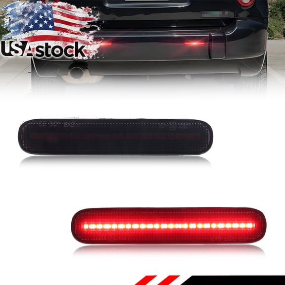 2PCS Smoked Lens Rear Bumper Reflector Lights Tail Light Rear Light Brake Light Backup Lights Reverse Light With Red LED For 2006 2007 2008 2009 2010 2011 Chevrolet HHR