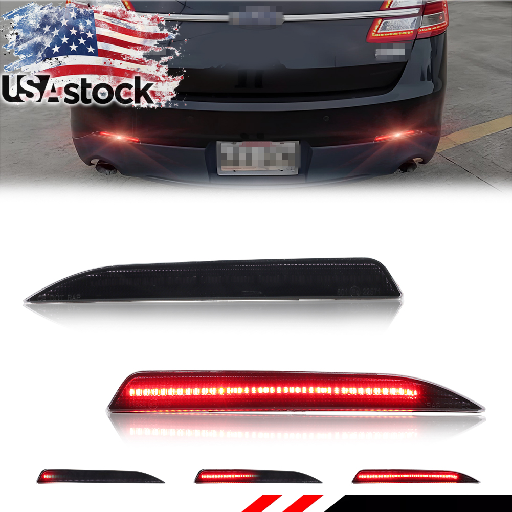 Universal 51 Inch LED Spoiler Brake Light Strip - Smoked Lip Kit With Turn Signals & Running Lights