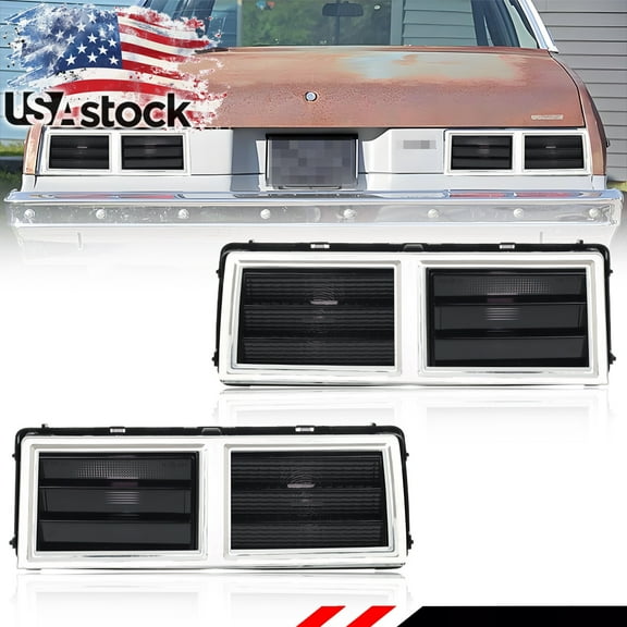 2PCS Smoked Lens Rear Bumper Tail Light Rear Light Reflector Light Brake Lights Backup Lights Reverse Light Turn Signal Light For 1975 1976 1977 1978 1979 Chevy II Nova No Bulb/Socket Included