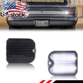 2PCS Smoked Lens Rear Tail Light Rear Light Brake Lights Backup Light Reverse Light Turn Signal Light With White LED For 1966 Chevy Chevelle & 1966 Chevy Malibu