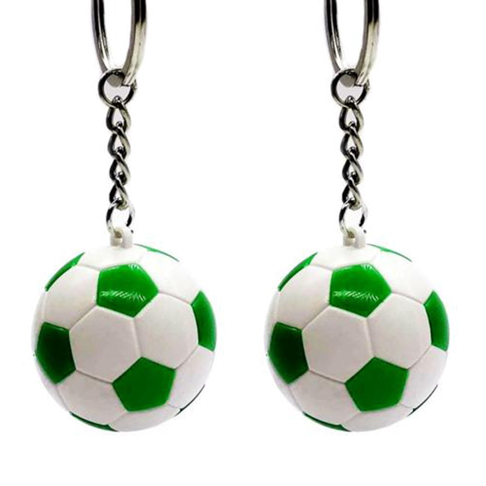 Football Key Chain 2PCS Soccer Keychains Sports Ball Key Ring Mini Football Key Holder ...