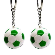 2PCS Soccer Keychains Sports Ball Key Ring Mini Football Key Holder Birthday Gift for Kids Teens Men Backpack Goodie Bag Stuffers