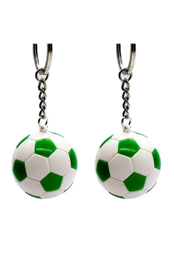 2PCS Soccer Keychains Sports Ball Key Ring Mini Football Key Holder Birthday Gift for Kids Teens Men Backpack Goodie Bag Stuffers
