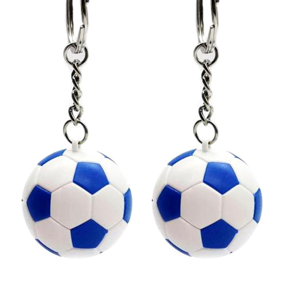 Football Key Chain 2PCS Soccer Keychains Sports Ball Key Ring Mini Football Key Holder ...