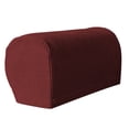 thumbnail image 1 of 2PCS Soft Stretch Plush Armrest Covers, Couch Arm Covers,Wine Red, 1 of 5