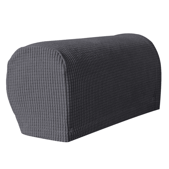 2PCS Soft Stretch Plush Armrest Covers, Covers for Chairs/Sofas, Couch Arm Covers,Dark Gray