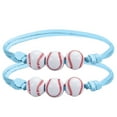 2PCS Softball Bracelet Party Favors Yellow Softball Beads Friendship