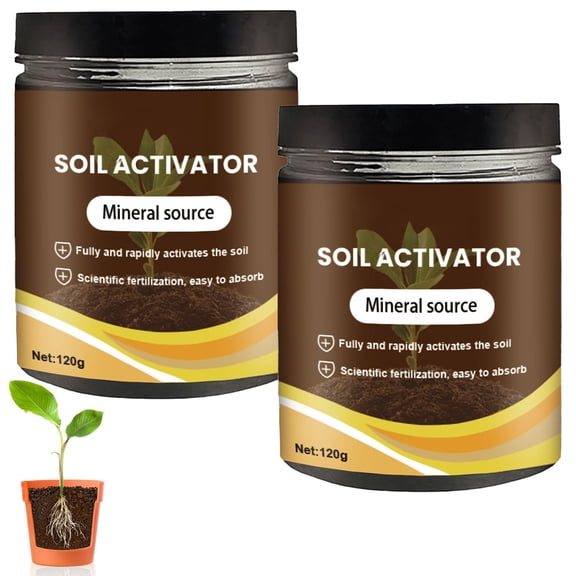 2PCS Soil Improvement Loosening Agent, Organic Soil Activators and Plant Fertilizers, Liquid Fertilizer for Indoor & Outdoor Plants, for Garden Beds, Potting Mix, and Seedling Compost
