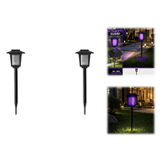 2PCS Solar Bug Zapper, Solar Bug Zapper Mosquito Repellent Stake, Solar Powered Outdoor Insect Killer Lamp for Garden Lawn and Patio