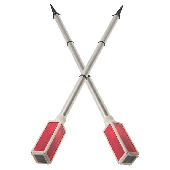 Solar Powered Driveway Markers with Reflective Lights for Pathway 2PCS Metal Multi Color