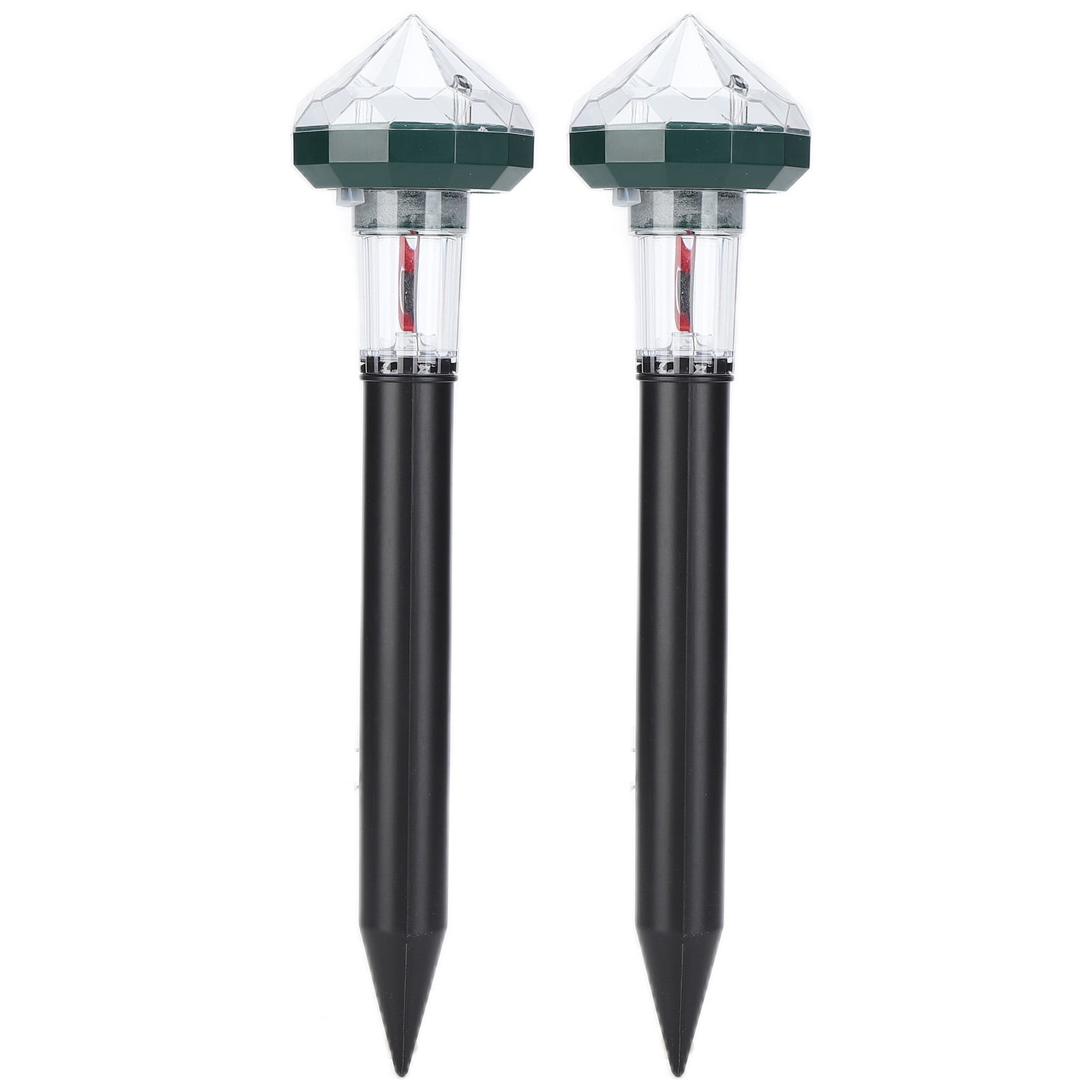 2PCS Solar Powered Pest Repeller Safe and Effective LED Ultrasonic Animal Mole Repeller