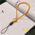 thumbnail image 1 of 2PCS Solid Color Short Love Heart Hanging Rope Adjustable Mobile Phone Phone Strap Colorful Wrist Strap Elastic Mobile Phone Lanyard, 1 of 5