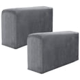 thumbnail image 1 of 2PCS Solid Stretchy Stretch Fit Couch Arm Protector Armrest Covers For Sofa Chair Anti Slip Furniture Protectors, 1 of 7