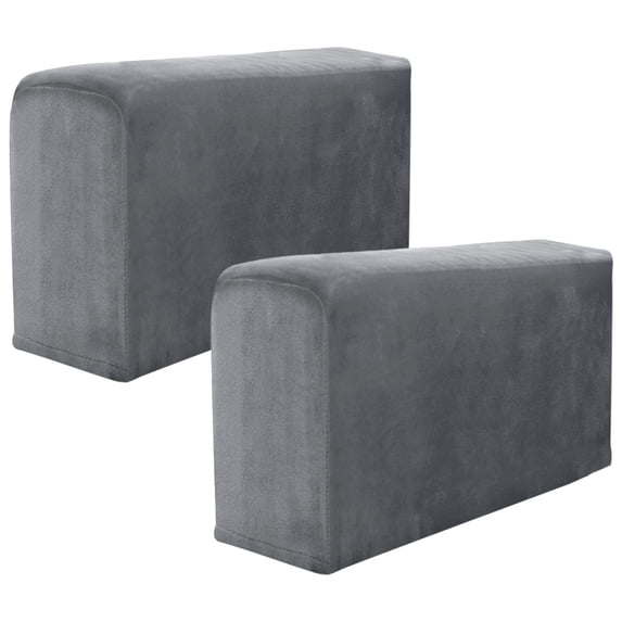 2PCS Solid Stretchy Stretch Fit Couch Arm Protector Armrest Covers For Sofa Chair Anti Slip Furniture Protectors